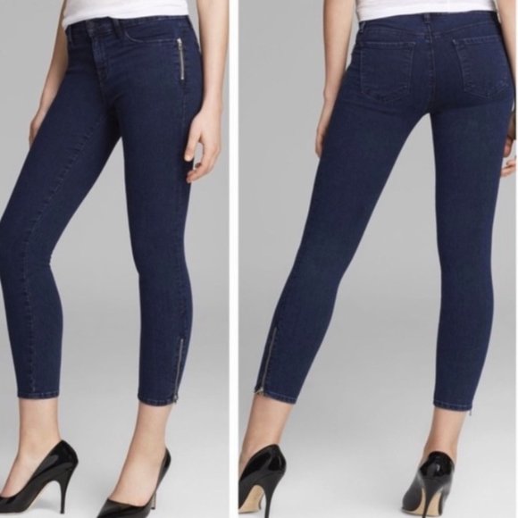 J Brand Denim - J Brand Tali blue depth skinny zipper ankle jeans